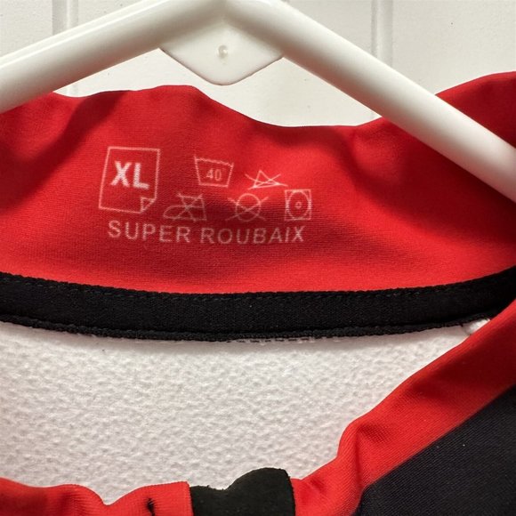 URBAN Cycling Jacket Zip Front Black Red White Super Roubaix XL - Picture 6 of 10